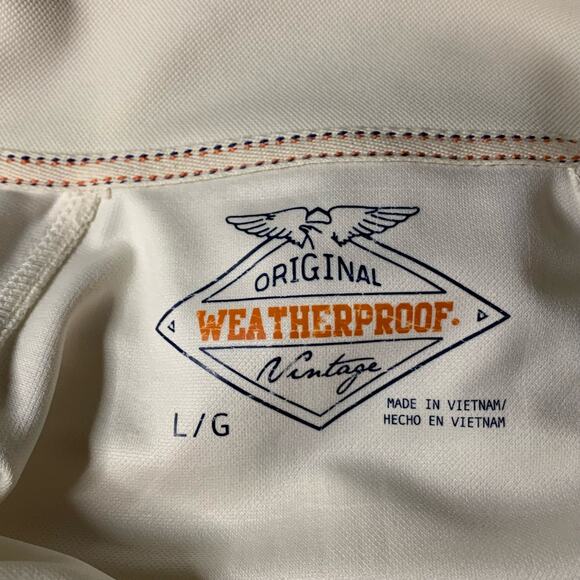 ORIGINAL WEATHERPROOF VINTAGE Men’s 1/4 Pull-Over UPF 50+ Antiq.White Size Large - Picture 2 of 15